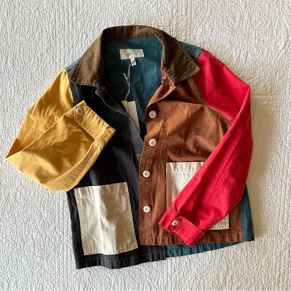 NWT COLOR BLOCK CHORE COAT